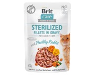 Влажный корм для стерилизованных кошек Brit Care Cat pouch 85 г, филе в соусе кролик (100526/0488)
