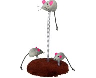 Игрушка для кошек мышиная семейка на пружине Trixie (4070)