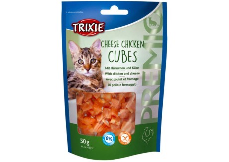 Лакомство для кошки Trixie Premio Cheese Chicken Cubes сыр/курица, 50 гр (42717)