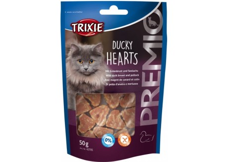 Лакомство для кошки Trixie Premio Hearts утка/минтай, 50 гр (42705)
