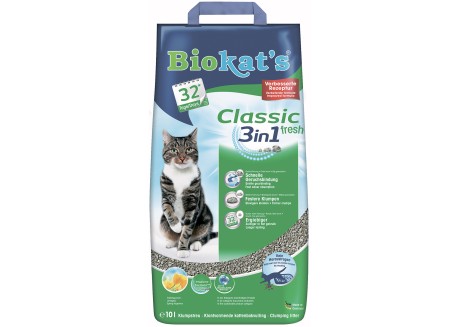 Наполнитель для туалета кошки Biokats Fresh (3in1)