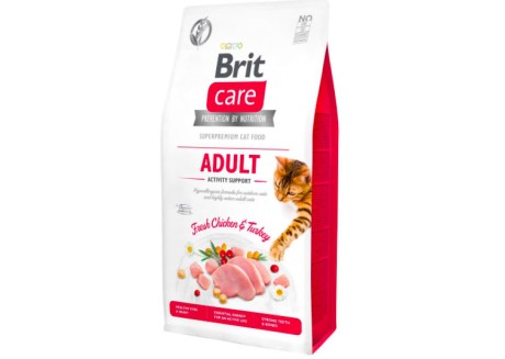 Сухой корм для кошек Brit Care Cat GF Adult Activity Support, поддержка активности