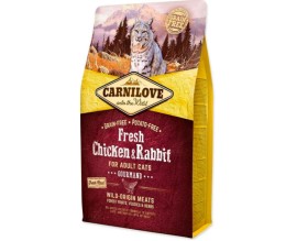 Сухой корм для кошек Carnilove Fresh Chicken and Rabbit Gourmand for Adult cats, с курицей и кроликом