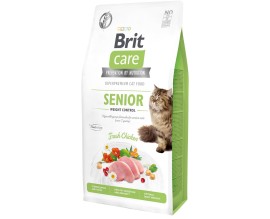 Сухой корм для кошек с лишним весом Brit Care Cat GF Senior Weight Control (курица)