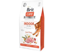 Сухой корм для кошек, живущих в помещении Brit Care Cat GF Indoor Anti-stress (курица)