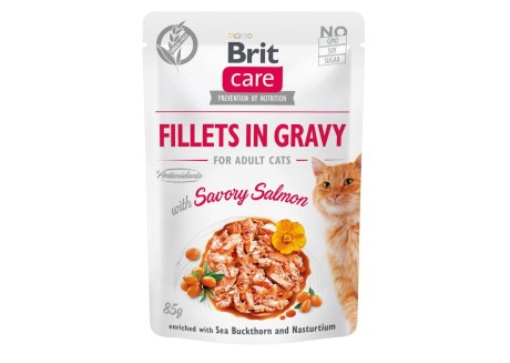 Влажный корм для кошек Brit Care Cat pouch 85 г (филе лосося в соусе) (100530/0525)