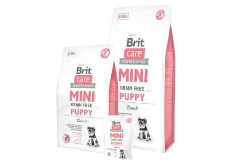 Сухой корм для щенков малых пород Brit Care GF Mini Puppy Lamb