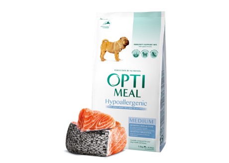 Сухой корм для собак средних и крупных пород Optimeal Dog Adult Medium Hypoallergenic