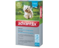 Капли от блох и клещей для собак 4-10 кг Bayer Advantix, 4 пипетки