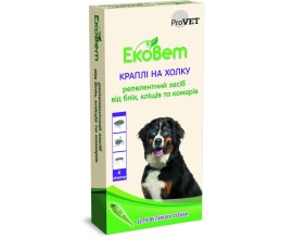 Капли от блох и клещей для собак больших пород ЕкоВет, 4 пипетки х 2 мл (PR241112)