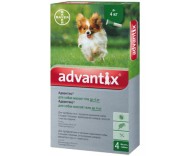 Капли от блох и клещей для собак до 4 кг Bayer Advantix, 4 пипетки