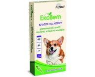 Капли от блох и клещей для собак средних пород ЕкоВет, 4 пипетки (PR241111)