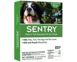 Капли от блох, клещей и комаров для собак Sentry весом более 30 кг, 1 пипетка