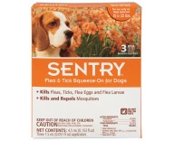 Капли от блох, клещей и комаров для собак Sentry весом от 7 до 15 кг, 1 пипетка (23630)