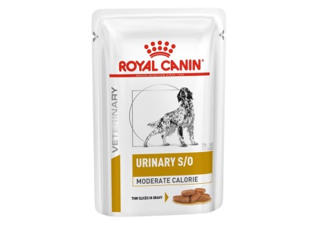 Лечебные консервы для собак Royal Canin URINARY S/O MODERATE CALORIE DOG pouches 0,1 кг (кусочки в соусе)