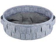Лежак для собак и кошек Trixie Lennie плетеный серый