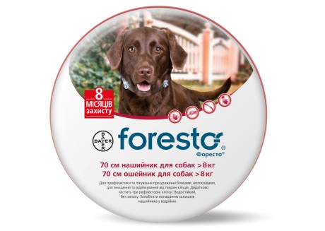 Ошейник от блох и клещей для собак более 8 кг‎ Bayer Foresto 70 см