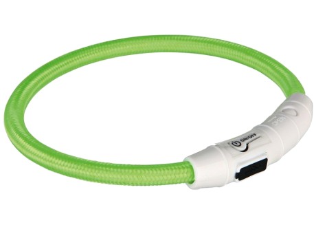 Ошейник светящийся для собак Trixie с USB зеленый
