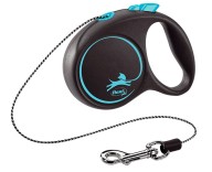 Рулетка для собак Flexi BLACK DESIGN XS 3 м до 8 кг (трос) синяя (FL 033234)