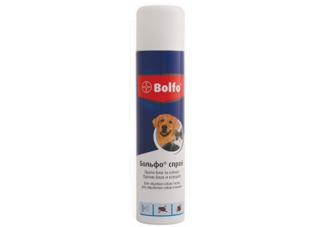 Спрей Bayer Bolfo от блох и клещей для кошек и собак 250 мл