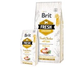 Сухой корм для взрослых собак Brit Fresh Chicken with Potato Adult Great Life