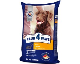 Сухой корм для собак, склонных к избыточному весу Клуб 4 Лапы Premium, 14 кг