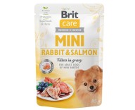 Влажный корм для собак Brit Care Mini pouch 85 г филе в соусе (лосось и кролик) (100218/4432)