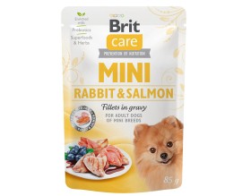 Влажный корм для собак Brit Care Mini pouch 85 г филе в соусе (лосось и кролик) (100218/4432)