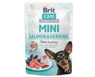 Влажный корм для собак Brit Care Mini pouch 85 г филе в соусе (лосось и сельдь) (100219/4449)
