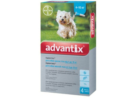 Защита от блох и клещей для собак 4-10 кг BAYER Advantix, 1 пипетка
