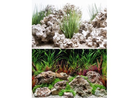 Фон для аквариума Hagen растения с камнями/камни 30 см х 7,5 м