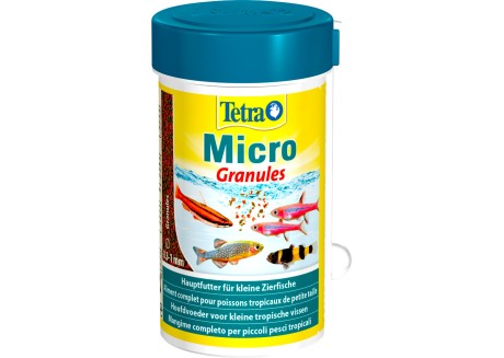 Корм для маленьких рыбок Tetra Micro Granules, микро гранулы, 100 мл
