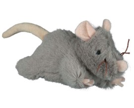 Игрушка для кошек Trixie Мышка серая с пищалкой, 15 см (45788)