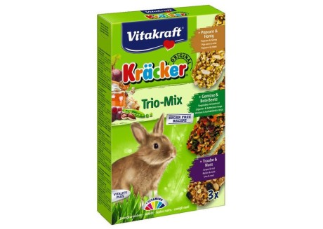 Крекер для кроликов с овощами и попкорном, 3 шт Vitakraft (25087)