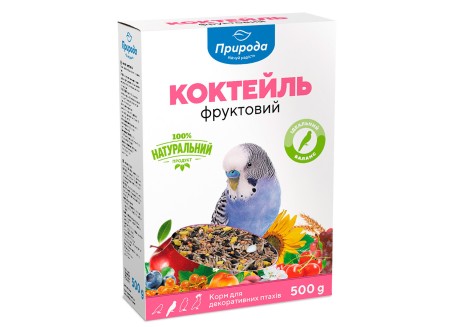 Корм для волнистых попугаев Природа Коктейль Фруктовый, 500 г (PR241028)
