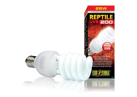 Лампа для террариума Exo Terra Reptile UVB 200 УФ-В спектр, E27